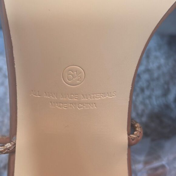 Women’s Liliana Mabel-17 Chunky Gold Tone Chain Lace Up Heel Size 6.5 NEW - Picture 8 of 10